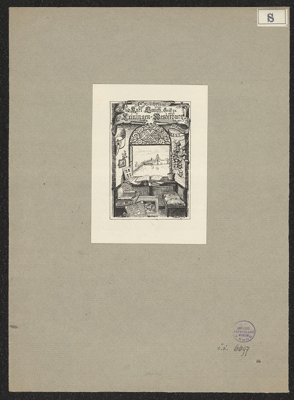 W. Schulte – Ex libris Graf zu Leiningen Westersburg 