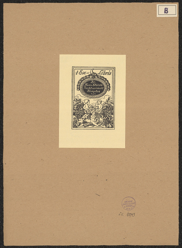 Josef Sattler – Ex libris Hans Stölzle 