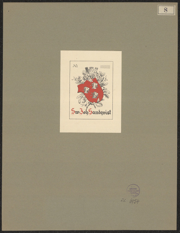 Gösta Sandqwist – Ex libris Sw. Joh. Sandquist 