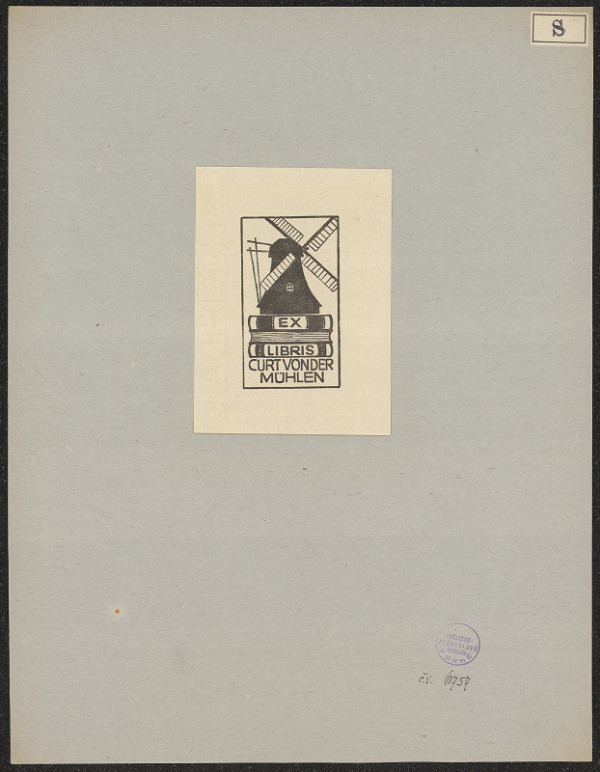 W. Senker – Ex libris Curt von der Mühlen 