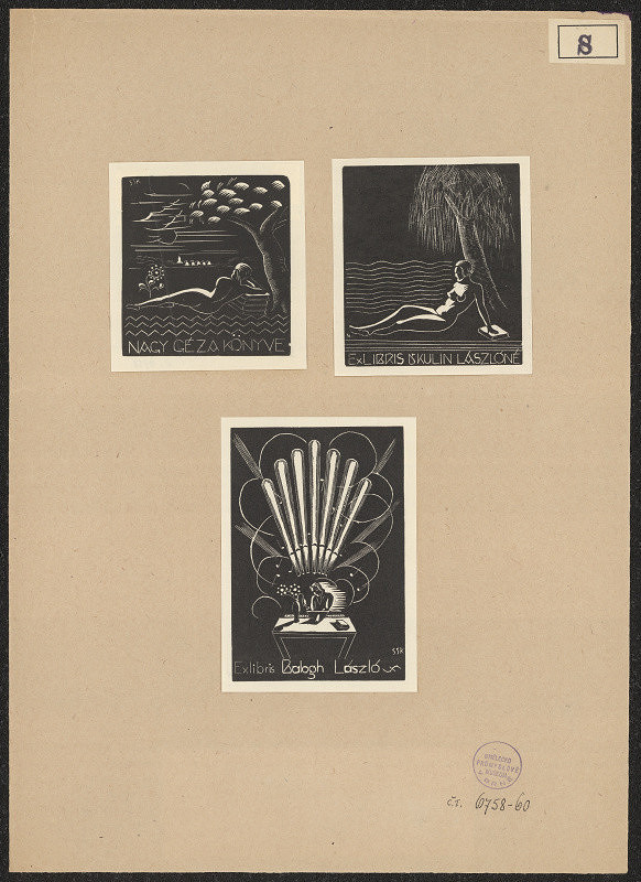 Károly Selmeczi-Skonda – Ex libris Dr. Kulin Lászlóné 