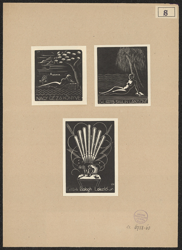 Károly Selmeczi-Skonda – Ex libris Balogh László 