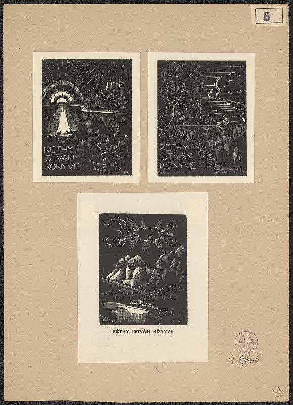 Károly Selmeczi-Skonda – Ex libris Réthy István 