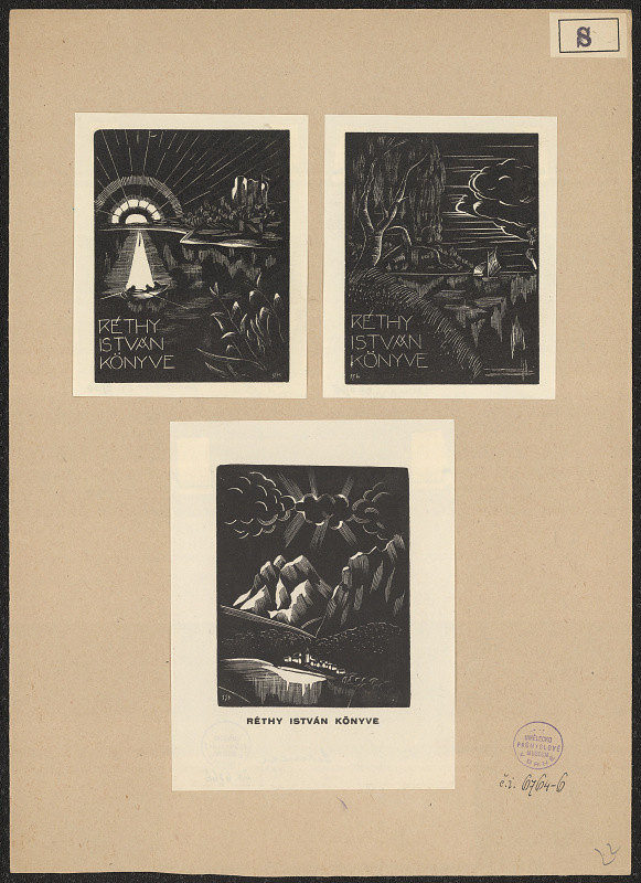 Károly Selmeczi-Skonda – Ex libris Réthy István 