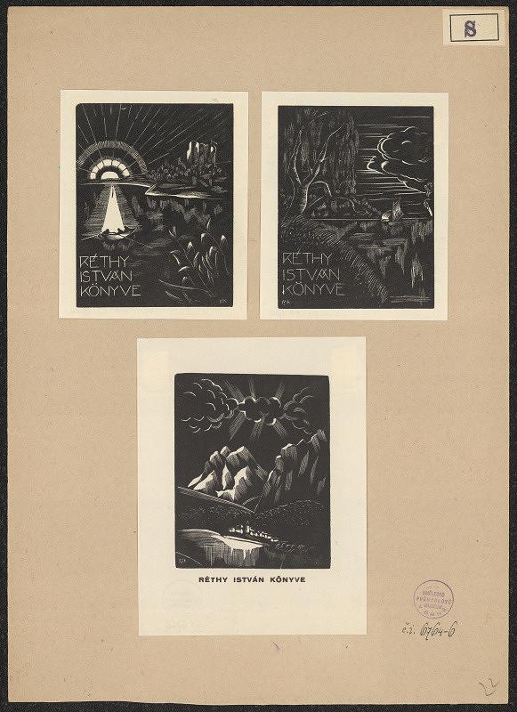 Károly Selmeczi-Skonda – Ex libris Réthy István 