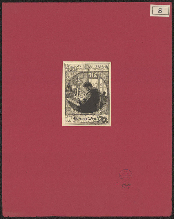 Adalbert Franz Seligmann – Ex libris Dr. Joseph Winter 