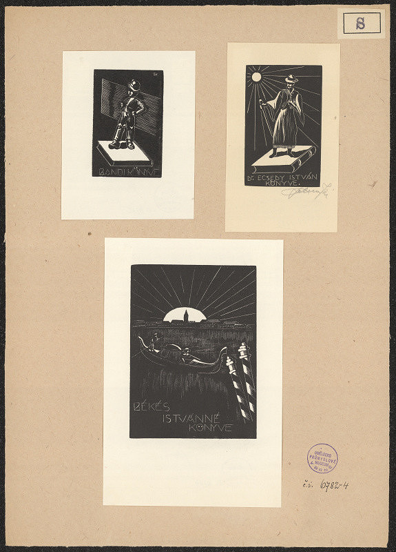 Károly Selmeczi-Skonda – Ex libris Békés Istvánné 