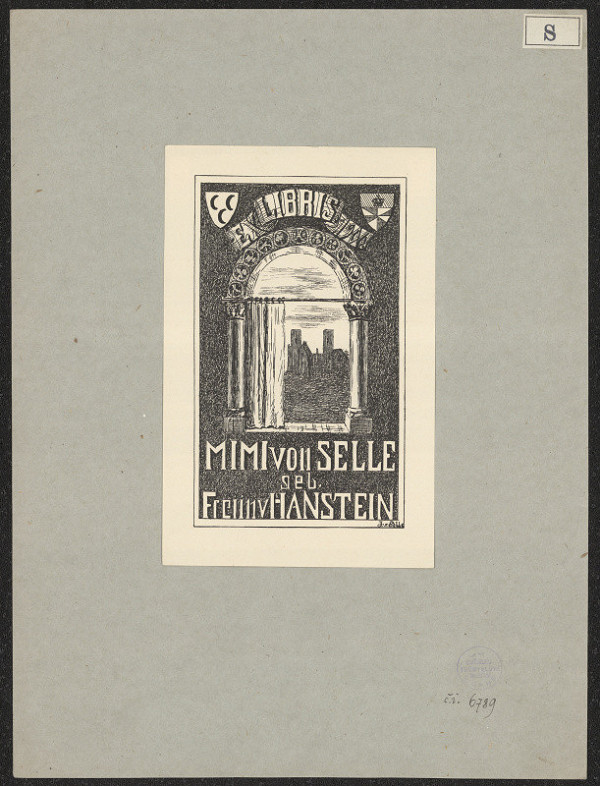 v. J. Selle – Ex libris Mimi von Selle 