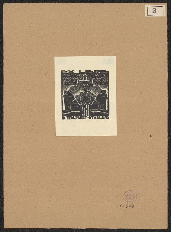 Gerard Schelpe – Ex libris M. Stalpaert-Staelens 