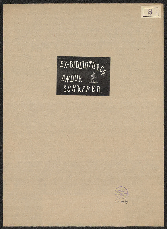 Andor Schäffer – Ex- Bibliotheca Andor Schäffer 