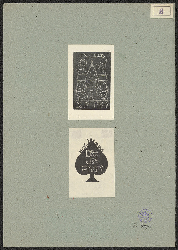 Gerard Schelpe – Exlibris Dr. Joz. Pycklicht 