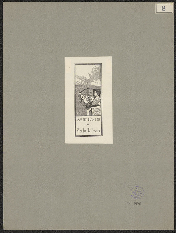 R. Schlazinger – Exlibris Prof. Dr. Th. Posner 