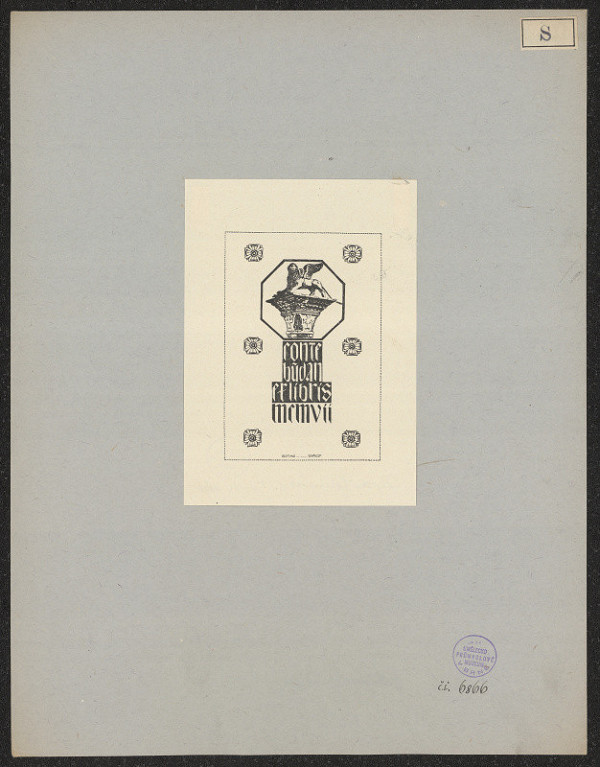 Botho Robert Schmidt – Exlibris Conte Budan Memuii 