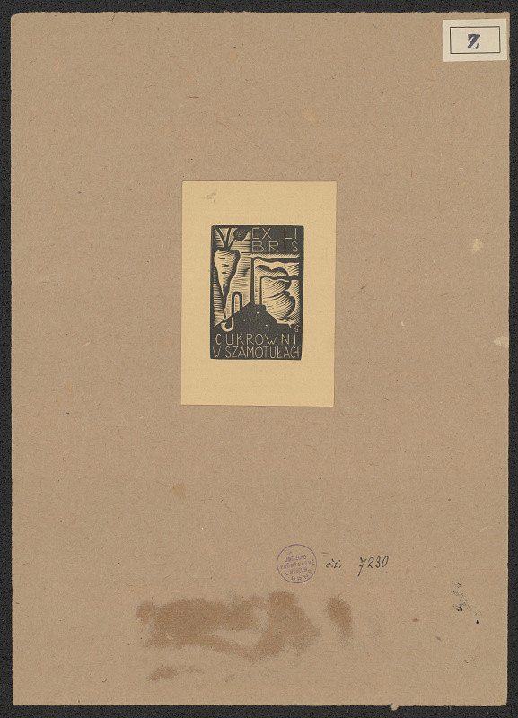 Stanislaw Zgainski – Exlibris Cukrowni w Szamotulach 