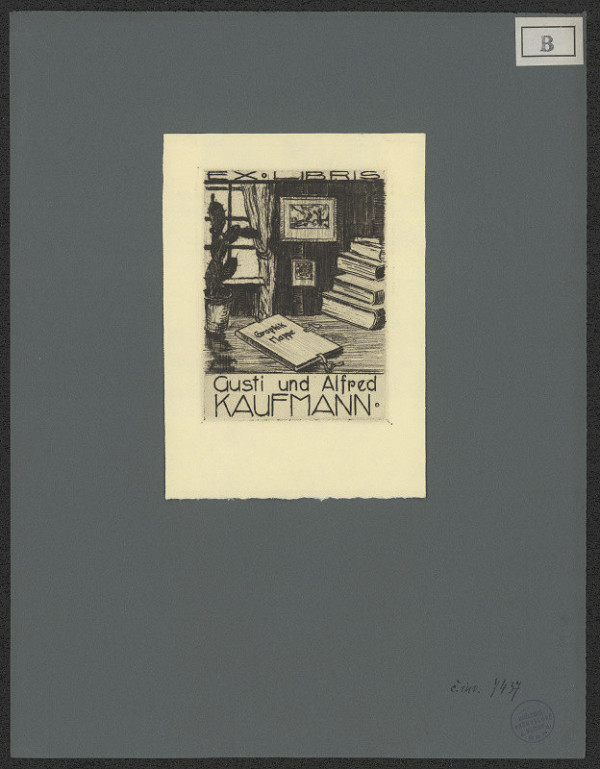 Leo Bauer – Ex libris Gusti und Alfred Kaufmann 