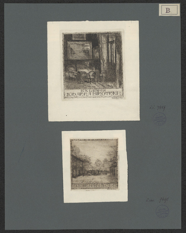 Berta (Bertha) Bindtner – Ex libris Johanna Bindtner 