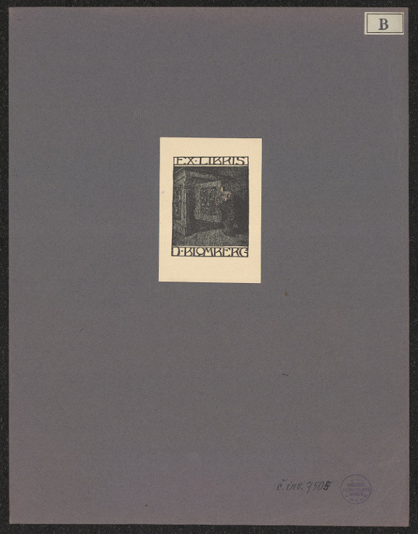 David Blomberg – Ex libris D. Blomberg 