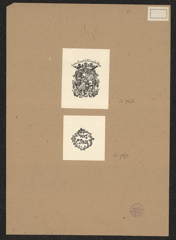 neznámý – Joannes Joseph S.R.J. Comes de Thun 