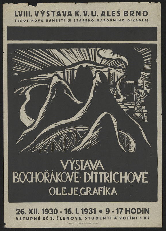 Helena Bochořáková-Dittrichová – Výstava H. Bochořákové, KVU Aleš v Brně 