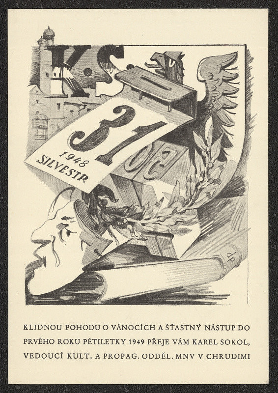 neznámý – K. Sokola, Chrudim na r. 1949 