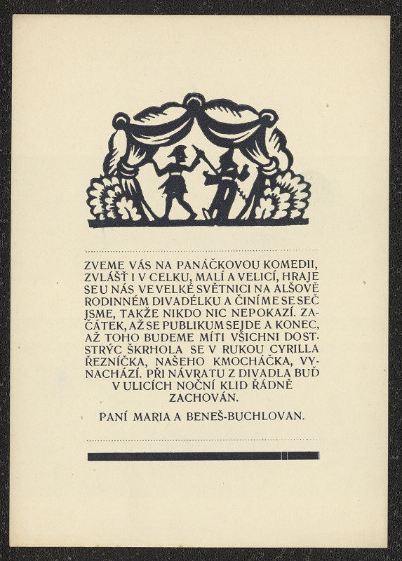 Rudolf (Ruda) Kubíček – panáčková komedie manželů Benešových 