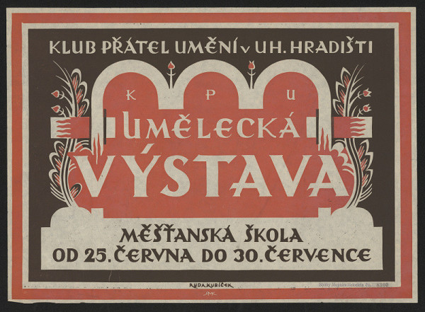 Rudolf (Ruda) Kubíček – Umělecká výstava Klubu přátel umění v Uh. Hradišti 