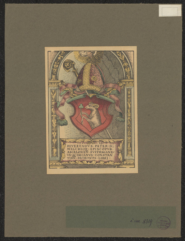 neznámý – Melchior Vattli, biskup ascalonský 