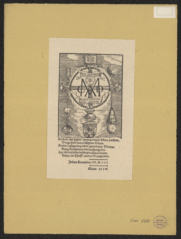 neznámý – August Marius, biskup ve Würzburku 