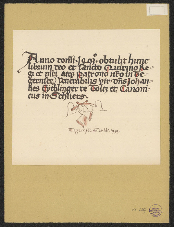 neznámý – Klášter Tegernsee 