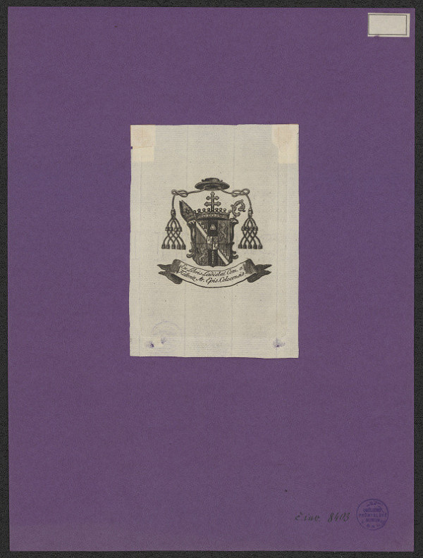 neznámý – Lad. hrabě z Kollonitz, biskup varadínský 