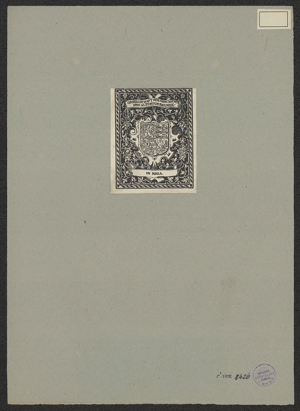 neznámý – Gesellschaft für Geschichte in Riga 