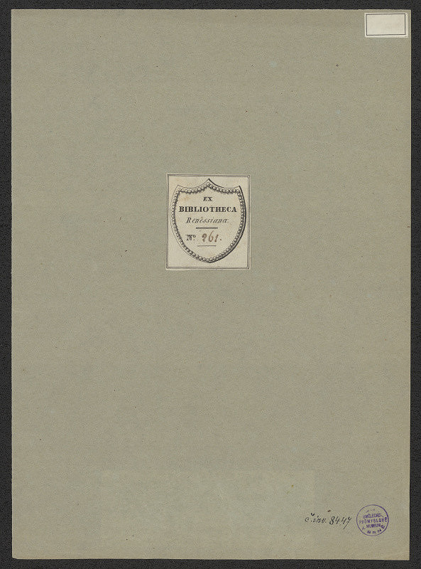 neznámý – Bibliotheca Renessiana 