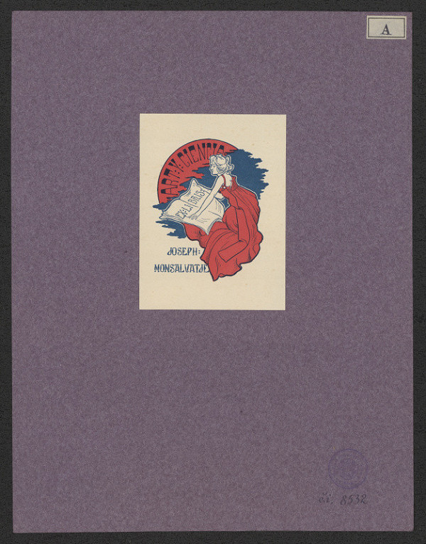 Alexandre de Riquer – Ex libris Joseph Monsalvatje 