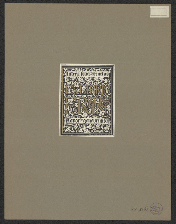 signatura F. G. – F. Rainis (advokát v Janově) 