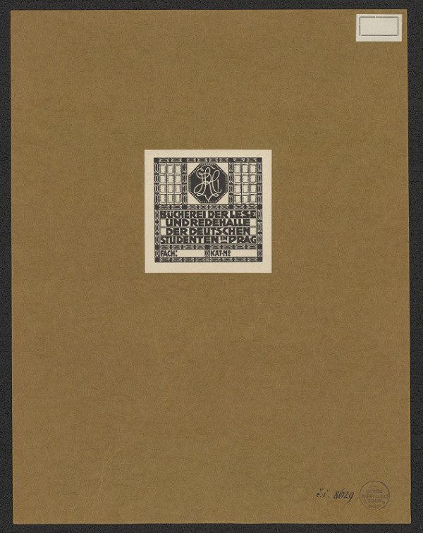 neznámý – Čtenářský spolek německých studentů v Praze 