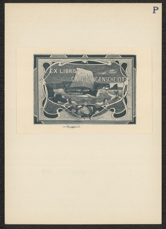 Otto Protzen – reprodukce ex-libris "Carl Langenscheidt", Berlín 