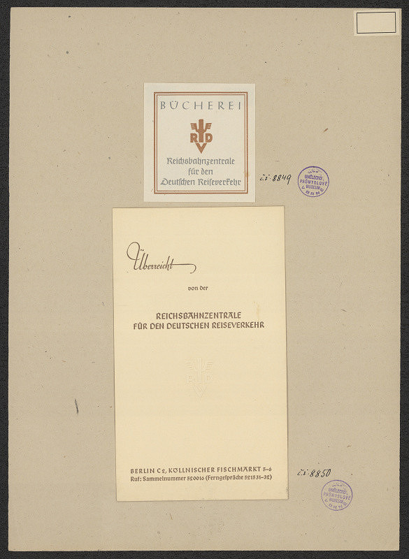 neznámý – Bücherei Reichsbahnzentrale für den d. Reiseverkehr 