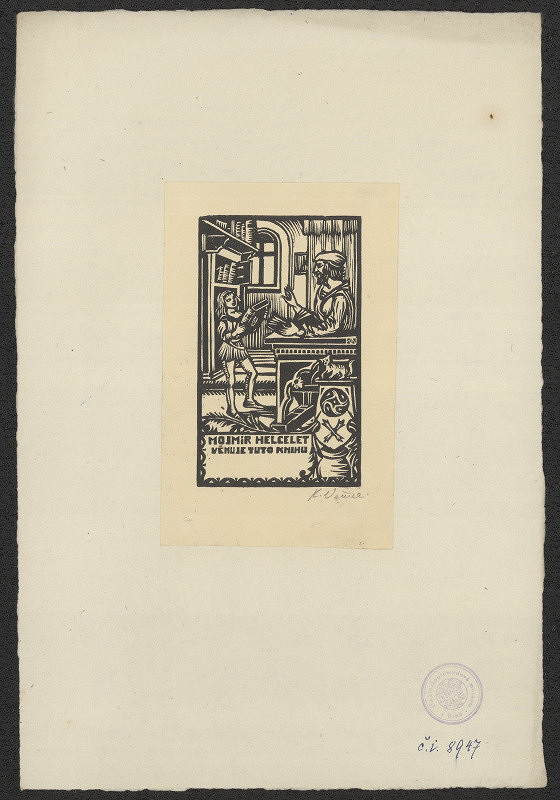 Karel Němec – Věnovací list M. Helceleta 