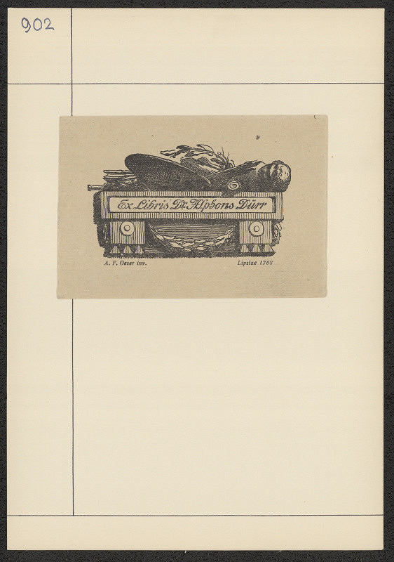 A. F. Veser – Dr. Alphons Dürr (Buchhändler, Leipzig) 