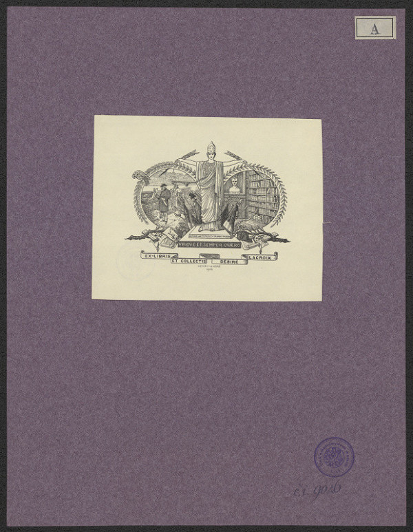 Henry André – Ex libris Désiré Lacroix 