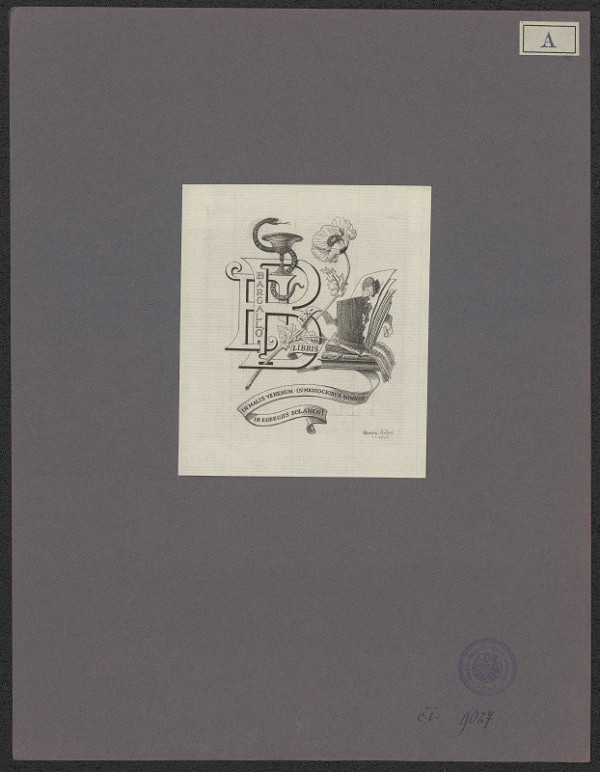 Henry André – Ex libris F. Bargallo, Paris 