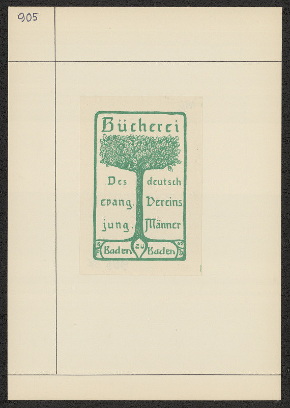 signatura F.H. – Bücherei d.deutsch.evang.Vereins jung.Männer zu Baden-Baden 