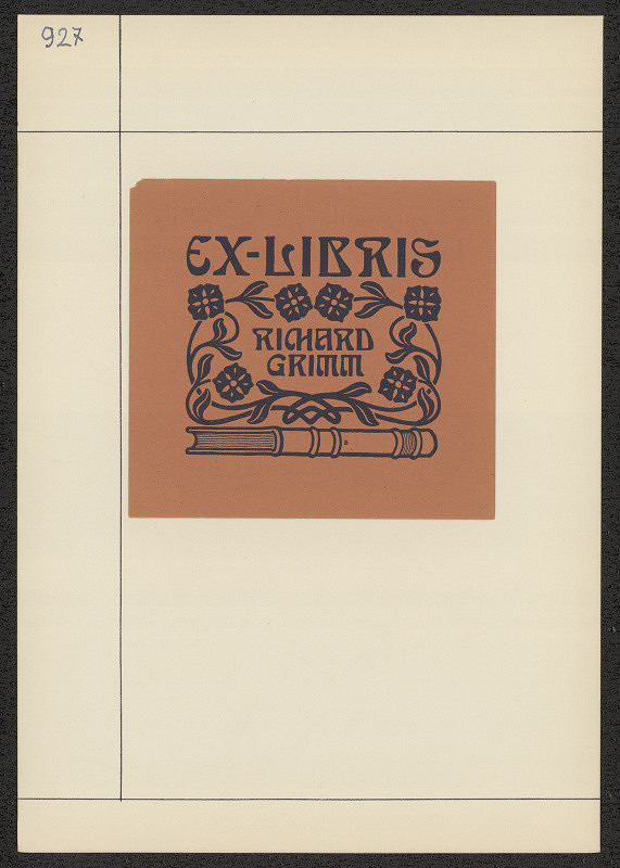 E. V. Grüner – Ex libris Richard Grimm 