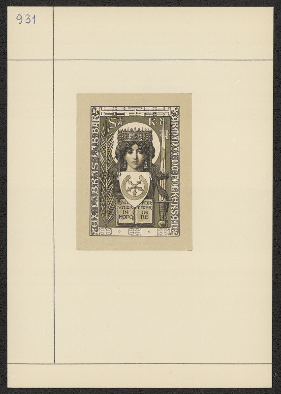 signatura E. D. – Lib. Bar. Arminiide Folkersam 