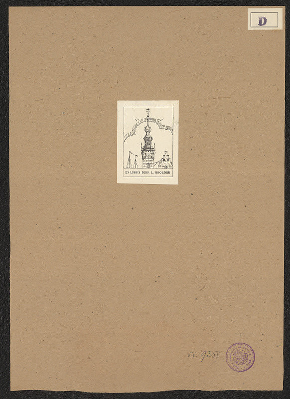 A. J. van Dirck – Ex libris Broeder L. Dirk 