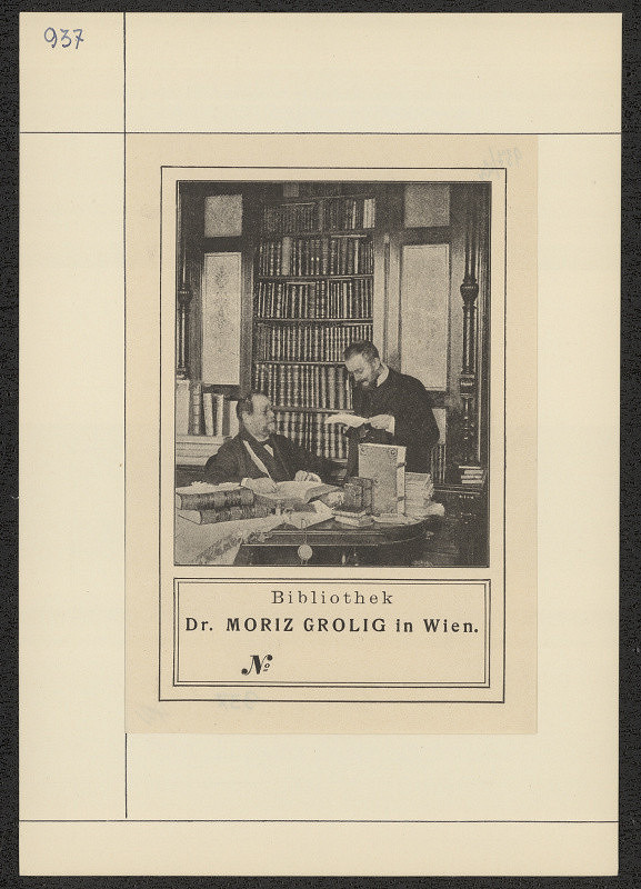 neznámý – Bibliothek Dr. Moriz Grolig in Wien 
