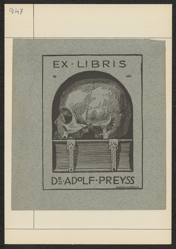 Bernhard Wenig – Ex libris dr. Adolf Preyss 