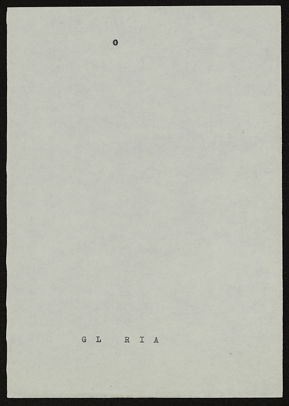 Ladislav Novák – Gloria (ze souboru Skleněná laboratoř) 