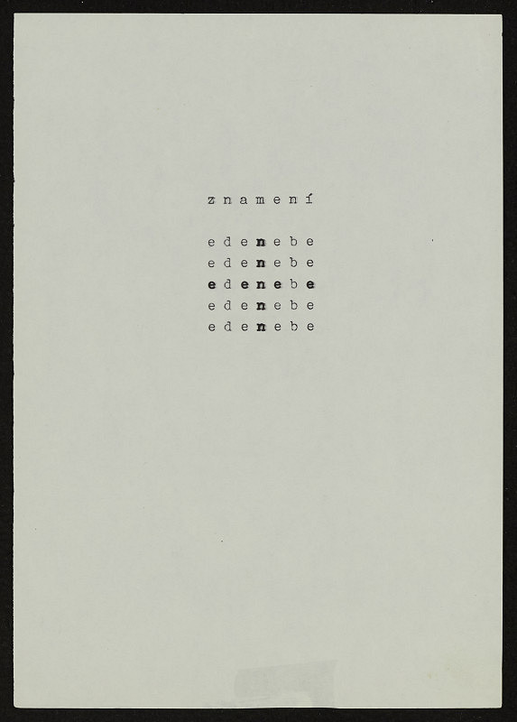 Ladislav Novák – Znamení (ze souboru Skleněná laboratoř) 