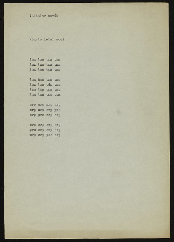 Ladislav Novák – Báseň - Kouzlo letní noci 